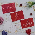 eCraftIndia Set of 8 Love Greeting Cards- Hugs Kisses Cuddle- Greeting Card for Valentine's Day- Valentine Gift for Girlfriend Boyfriend Husband Wife-Valentine Day Gifts-Valentine Day Decoration Items