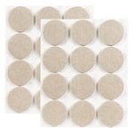 GINOYA Thicken Furniture Pads, 24pcs 40mm Adhesive Felt Pads for Hardwood Floors to Prevent Scratches Soundproofing (Beige)