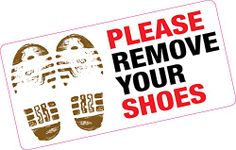 Please Remove Your Shoes Large Printed Vinyl Sticker Home Mosque Gym Pool