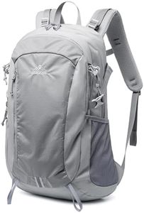 JIDIZHE Internal Frame Hiking Backpack for Women Men with Rain Cover, Lightweight Outdoor Backpacking Backpack for Camping, Hiking, Traveling(35L,Gray)