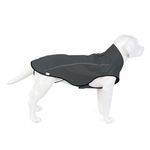 Mile High Life | Dog Raincoat | Adjustable Water Proof Pet Clothes | Lightweight Rain Jacket with Reflective Strip | Easy Step in Closure,Dark Gray,Medium