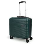 NOVEX Laptop Bag Bolt Hard Top Overnighter Carry-on | Polycarbonate Hard Case Luggage 8 Spinner Wheel 40 cms | Laptop Trolley Bag with Number Lock | Business Trolley Bag - Men & Women, Green