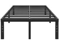 FSCHOS 18-Inch-California-King-Bed-Frames, Metal Platform Cal-King-Bed-Frame No Box Spring Needed, Easy Assembly, Heavy Duty Mattress Foundation, No Noise, Black