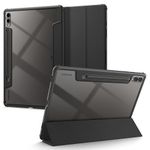 Spigen Ultra Hybrid Pro Full Cover Folio Case Compatible with Galaxy Tab S10 Plus / S9 Plus 12.4inch [S Pen Storage] [Kick Stand] - Black