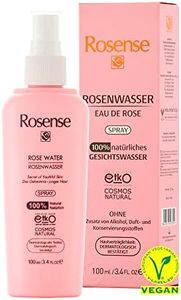 Rosense Pure Rose Water Spray, Moisturizing, Skin Balancing, Fragrance/Alcohol Free Facial Toner/Mist, Peta Approved, Natural & Vegan Certified, From Steam Distillation of Fresh Rose Petals