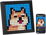 Divoom Pixoo -- Pixel Art Digital Picture Frame with 16x16 LED Display APP Control - Cool Animation Frame Wall/Desk Mount for Gaming Room & Bedside Table -Black