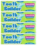 Squigle Tooth Builder Sensitive Toothpaste - 36% Natural Xylitol, SLS Free, Fluoride Free, Canker Sore Treatment. Prevents Bad Breath, Perioral Dermatitis, Chapped Lips. Soothes Dry Mouth - (4 Pack)