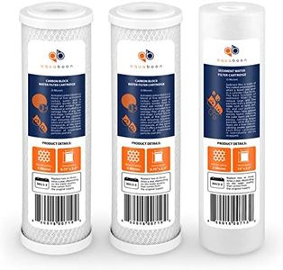 Replacement Filter Set with Sediment & Carbon Filters for Standard 10" Housings | Universal 5 Micron 10 inch Cartridge | Compatible with DWC30001, FXWTC, WHEF-WHWC, WHKF-WHWC, Pentek DGD series, RFC