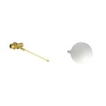 Viking Brass Float Valve with Adjustable Rod-Thread 40mm (½’’)Length 375mm (9”) with PVC Float Ball White First Grade Dia 225mm(9″) Suitable for 32mm(1-1/4″), 40mm(1-1/2″), 50mm(2″)water level control