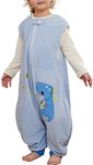 Swaddle Sleep Sack with Feet Winter Fleece Weighted Baby Sleeping Bag Zip Sleeveless Toddler Wearable Blanket