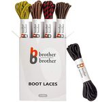 BB BROTHER BROTHER Colored Replacement Boot Laces [5 Pairs] of Heavy Duty Durable and Tough Round Shoe laces for Outdoor, Mountaineering, Winter, Work, Hiking, Hunting, Walking Boots Shoelaces/Strings