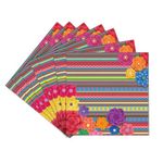 Fiesta Napkins Cinco De Mayo Party Decorations Mexican Theme Blanket Rainbow Colors Paper Napkins Fiesta Dinner Hand Towels for Home Party Decor Dining Tableware Supplie