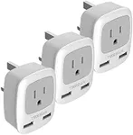 TESSAN US to UK Travel Plug Adapter