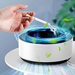 2 in 1 Multifunctional Ashtray,Indoor Ashtray - Air Purifier Ashtray with Filter, Best for Home Car or Office (White)