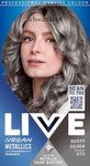 Schwarzkopf LIVE Urban Metallics, Dusty Silver Permanent Hair Dye U72, Long Lasting Silver Hair Dye, Silver Hair Colour Dye Infused with Coconut Oil for Shiny Hair