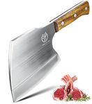 ZENG JIA DAO Meat Cleaver Butcher Knife Heavy Duty Bone Chopper Axe for Kitchen 6 '' Bones Cutting Knife Stainless Steel Solid Pear Wood Handle Smashing bone in Restaurant farm Slaughterhouse