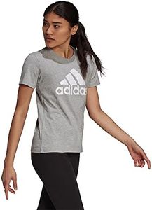 adidas Women's Retro T shirts, Mgreyh/White, Large US