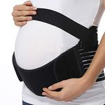 CFR Maternity Support Belt Pregnancy Back Support Belly Band Girdle Black,2XL