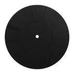 Silicone Turntable Mat, 7 Inch Diameter Turntable Platter Mat Anti-Static & Anti-Slip Record Player Mat Turntable Rubber Mat Turntable Slipmat Pad for All LP Vinyl Record Players (Black)