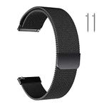 Quick Release Watch Strap, Mesh Woven Metal Watch Band with Magnetic Clasp for Men and Women, Universal Strap for Smart Watches and Seiko Watches 22mm Black