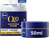 NIVEA Q10 Anti-Wrinkle Moisture Replenishment Night Cream for Face, Anti Wrinkle Firming Cream, Q10 and Argan Oil, Face Moisturizer for Dry to Very Dry Skin, Visibly Reduces the Look of Wrinkles, 50mL