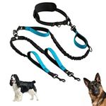 CuiCanfla 1 Pcs Hands Free Double Dog Leash, Dual Dog Leash for Medium and Large Dogs, Dog Leash for 2 Dogs with Padded Handles, No Pull, Reflective Sches, Tangle Free