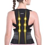 sicheer Posture Corrector for Women and Men Back Brace Straightener Shoulder Upright Support Trainer for Body Correction and Neck Pain Relief, Large(waist 39-41 inch)