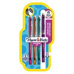 Paper Mate Medium 0.7 mm Tip Erasable Gel Pen - Assorted Fun Colours (Pack of 4)