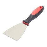 Fit For The Job 3 inch Soft Grip Handle Paint Scraper, Wall Scraper, Stripping Knife for DIY Decorating Paint Removal, Adhesive & Wallpaper Removal, Plaster Scraping, Metal Blade Scraper 3" 75mm