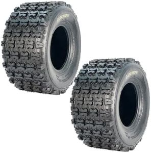 Garvee Set of 2 18X9.5-8 Golf Cart ATV UTV Tires, 18X9.5x8 Tubeless All-Terrain Sport Tires 4PR, for Lawn & Garden Utility Vehicles, Rear Wheel Fit