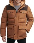 Levi's Men's Arctic Cloth Quilted Performance Parka, Brown Combo, 3X-Large Tall