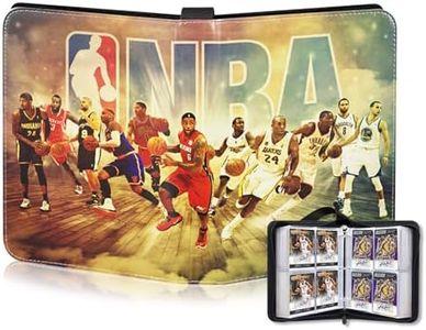 Álbum de Recortes de tarjetas de Baloncesto, 4 Bolsillos para tarjetas de Colección de Fútbol, Carpeta para 400 Tarjetas, Cuaderno con cremallera, 50 Páginas Extraíbles, Soporte para tarjetas