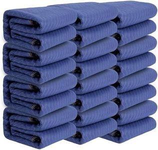 Gsmetmy 12 Packing & Moving Blanket - 80" x 72" 40 lb/dz - Professional Quilted Shipping Thick Furniture Pad -12 Blankets