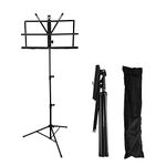 Mosico Music Stand 2 in 1 Dual-Use Folding Sheet Music Stand Music Holder with Carrying Bag Sheet Music