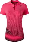 jeansian Women's Sports Breathable Short Sleeve Polo T-Shirts Tee SWT251 Rosered S