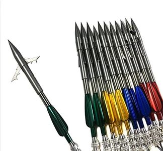 Fishing Slingshot Darts Strong Magnetic Rear-Mounted Heavy 440c Deep-Water Dart Broadhead Arrow Outdoor Fishing-10pcs