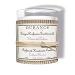 Durance Cotton Flower Perfumed Handmade Candle 180g – Luxury Scented Candle with Glass Jar – 40hrs Long Burning Candle - Home Fragrance Aromatherapy Candle