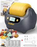 Rock Tumbler Kit, Rock Polisher with Digital 9-Day Timer, Complete Rock Polishing Kit, Dual Layer Tumbler Noise Reduction Design, Grinder Includes Rock Tumbler and Rock Polisher Grit (Grey)