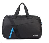 Scatter Unisex Polyester Easy to Fold Travel Duffel Bag with Side Handles and One Strap for Support I Water Resistant Weekender Bag for Men Women (Black Sky Zip)