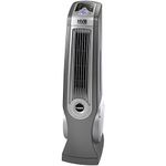 Lasko 4930 Oscillating High Velocity Tower Fan with Remote Control - Features Built-in Timer and Louvered Air Flow Control, grey