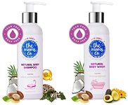 The Moms Co. Tear-Free Natural Baby Wash with Calendula, Avocado Oils and USDA-Certified Organic Oil & Natural Baby Shampoo (200 ml)