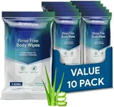 XL Adult Body Wipes for Women and Men - Pack of 80 Travel Wipes - 10x10 Large Cleansing Wipes for Camping, Gym, Travel, and More