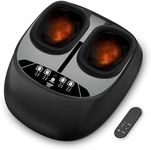 Snailax Foot Massager Shiatsu with Heat and Remote, Electric Foot Massager Machine, Gift for Mom/Dad Relax, 3 Level Kneading/Vibration/Compression, Women Men Size up to 13
