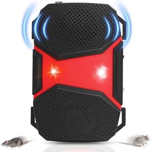 Car Ultrasonic Pest Repeller, High-Efficiency Mice Repellent with with LED Strobe Light for Vehicle Protection, Rodent Repellent Ultrasonic for Cars RV, Pest Mouse Repeller for Engine Truck Garage