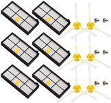 Neutop Filters Side Brushes Replacement Compatible with iRobot Roomba 800 900 Series 801 805 860 870 877 880 890 891 895 960 971 980 981 985 Robotic Vacuums with 6 Filters 6 Side Brushes