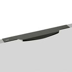 LAPO Premium 16 Inch Aluminum Kitchen Profile Handle, Drawer Handle for Kitchen, Wardrobe Pull Handle, Cabinet Profile Handle for Home, Hotel, Office (Black Finish, Pack of 5) P-003