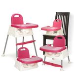 LuvLap 4 in 1 Convertible Baby High Chair with footrest, Convertible to High Chair, Low Chair, & Booster Seat,Certified as per European Standard,Essential for Baby Feeding (Pink)