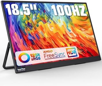 18.5 inch Portable Monitor, InnoView 100HZ 120% sRGB 1080P FHD IPS Large Portable Monitor for Laptop USB C HDMI HDR Gaming Monitor with Kickstand Travel Monitor for Mac PC Xbox PS4/5 Switch