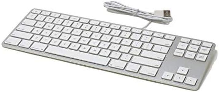 Matias Silver Wired Aluminium Tenkeyless Keyboard for Mac, FK308S