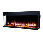 Endeavour Fires Rosedale 3D Media Wall Inset Electric Fireplace with Multi Flame Colours Log & Crystal Set, 7day Programmable Remote Control 1&2kW (48''/1230mm)